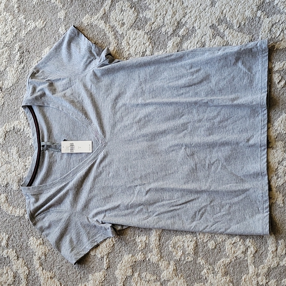 Anthropologie V Neck Gray Pima Cotton T Shirt New